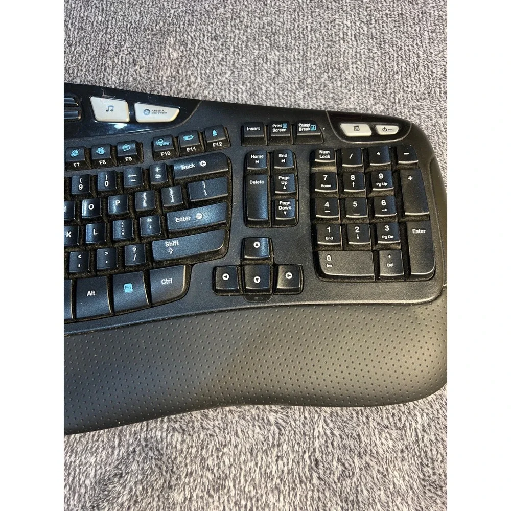 Logitech K350 Wireless Wave Keyboard Ergonomic Black Y-R0053 820-002546-No USB.